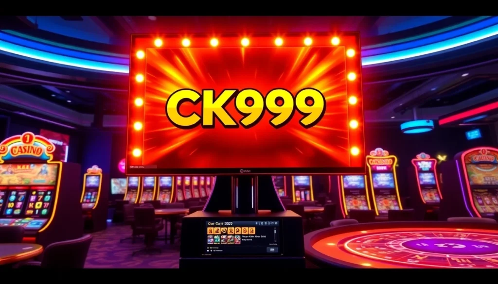 Engaging CK999 game scene showcasing lively casino visuals on a digital screen for enhanced player experience.