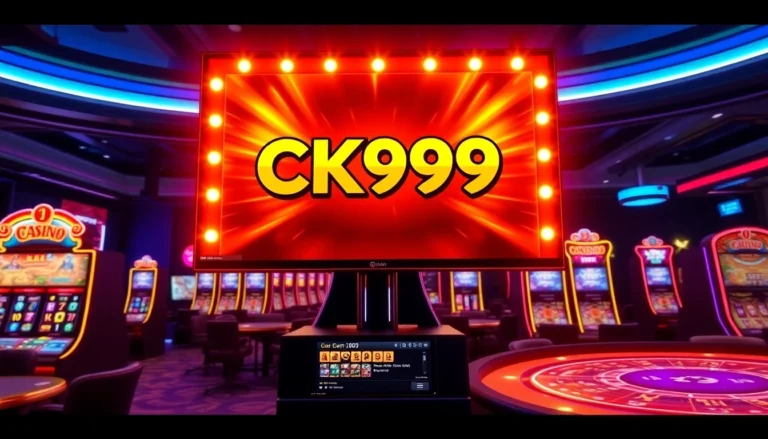 Engaging CK999 game scene showcasing lively casino visuals on a digital screen for enhanced player experience.