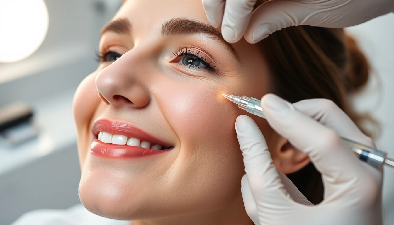 Botox Zürich: Expert facial injection transforming a woman's appearance with natural results in a modern clinic.