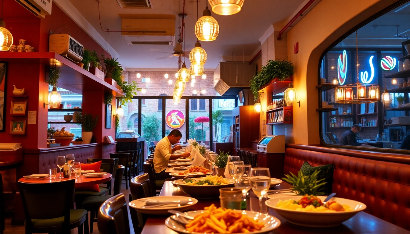 Engaging scene of a Greek restaurant showcasing popular Greek dishes highlighting IIIIIII IIII,