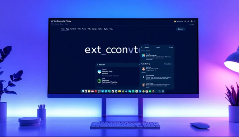 This image displays AI text converter tools interface emphasizing natural language editing and