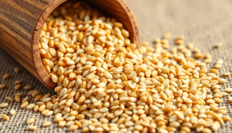 High-quality hulled sesame seed presentation emphasizing purity and natural flavor for food