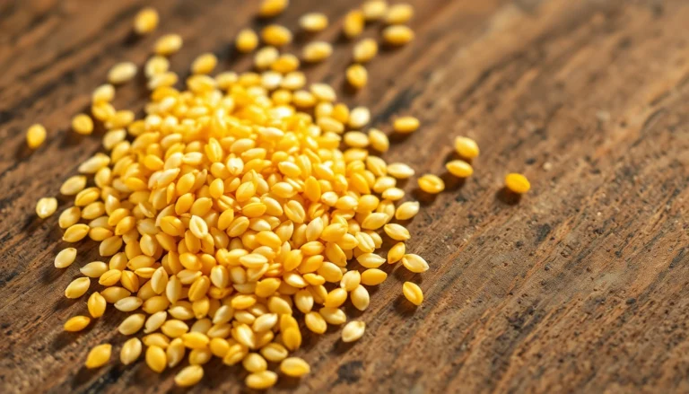 High-quality hulled sesame seed display showing golden seeds ready for packaging and culinary